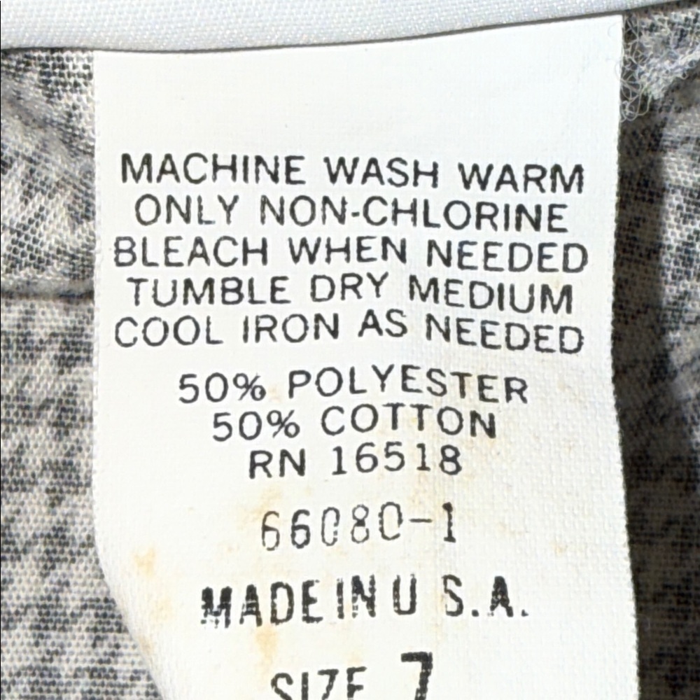Diane Von Furstenberg Kids Vintage 80s Houndstooth Drop Waist Dress SZ 7 - Picture 7 of 7